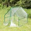 Gardenised Green Outdoor Waterproof Portable Plant Greenhouse with 2 Clear Zippered Windows, Small QI004029.S